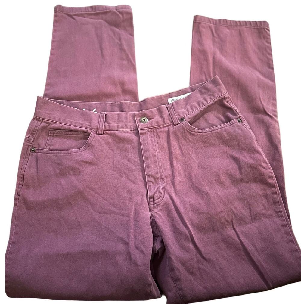 Frank & Oak The Lincoln Slim Straight Twill Pants, Burgundy, Men's Size 32x32